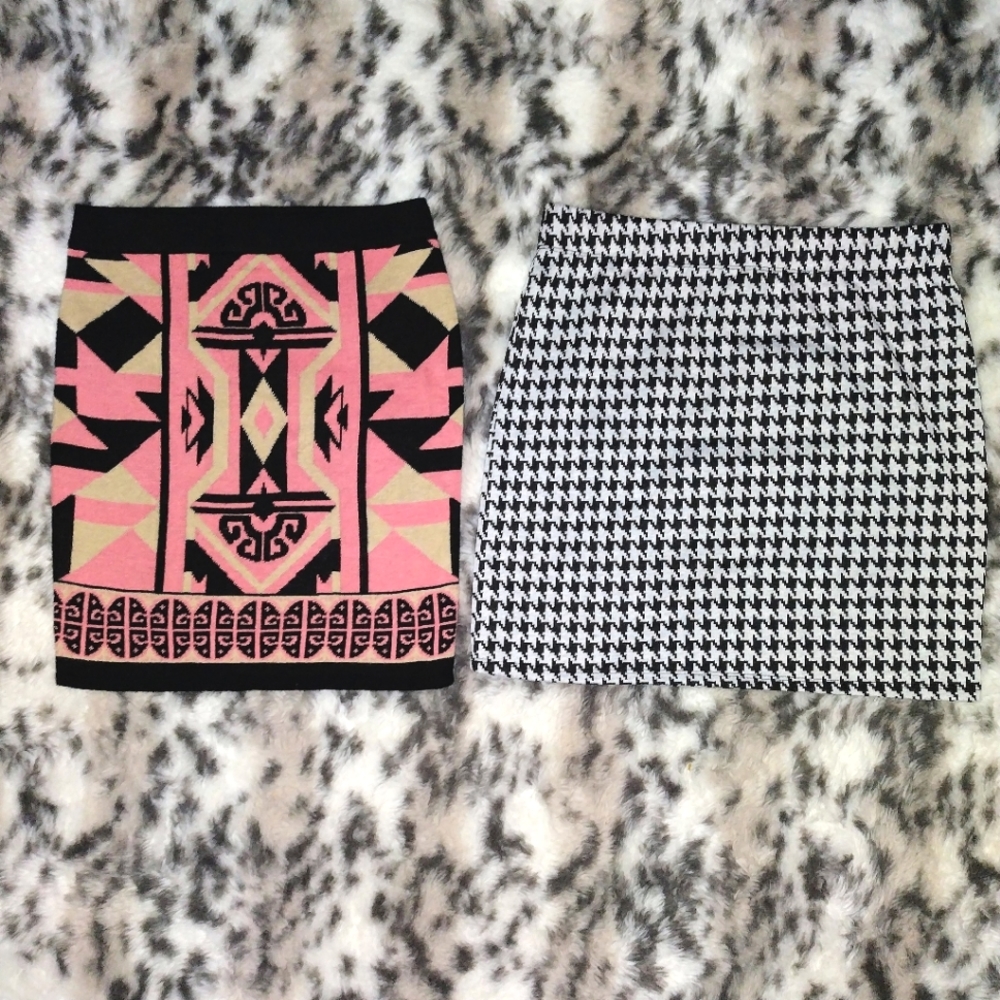 (2) Bold Mini Bodycon Skirts; Flying Tomato & FRESHMAN both NWT